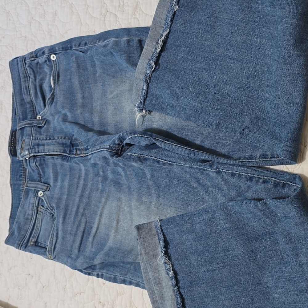 Lucky Brand Blue Mid Rise Crop Mini Boot Ava Jeans